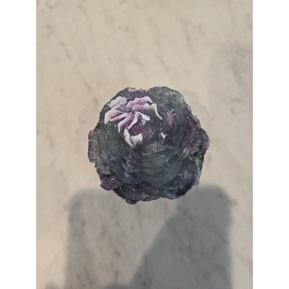 Resin Flower‎ White Clear Multi Colored Resin. 567